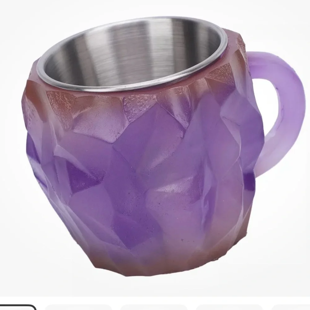 Mineral Crystal Stainless Steel Coffee Mug